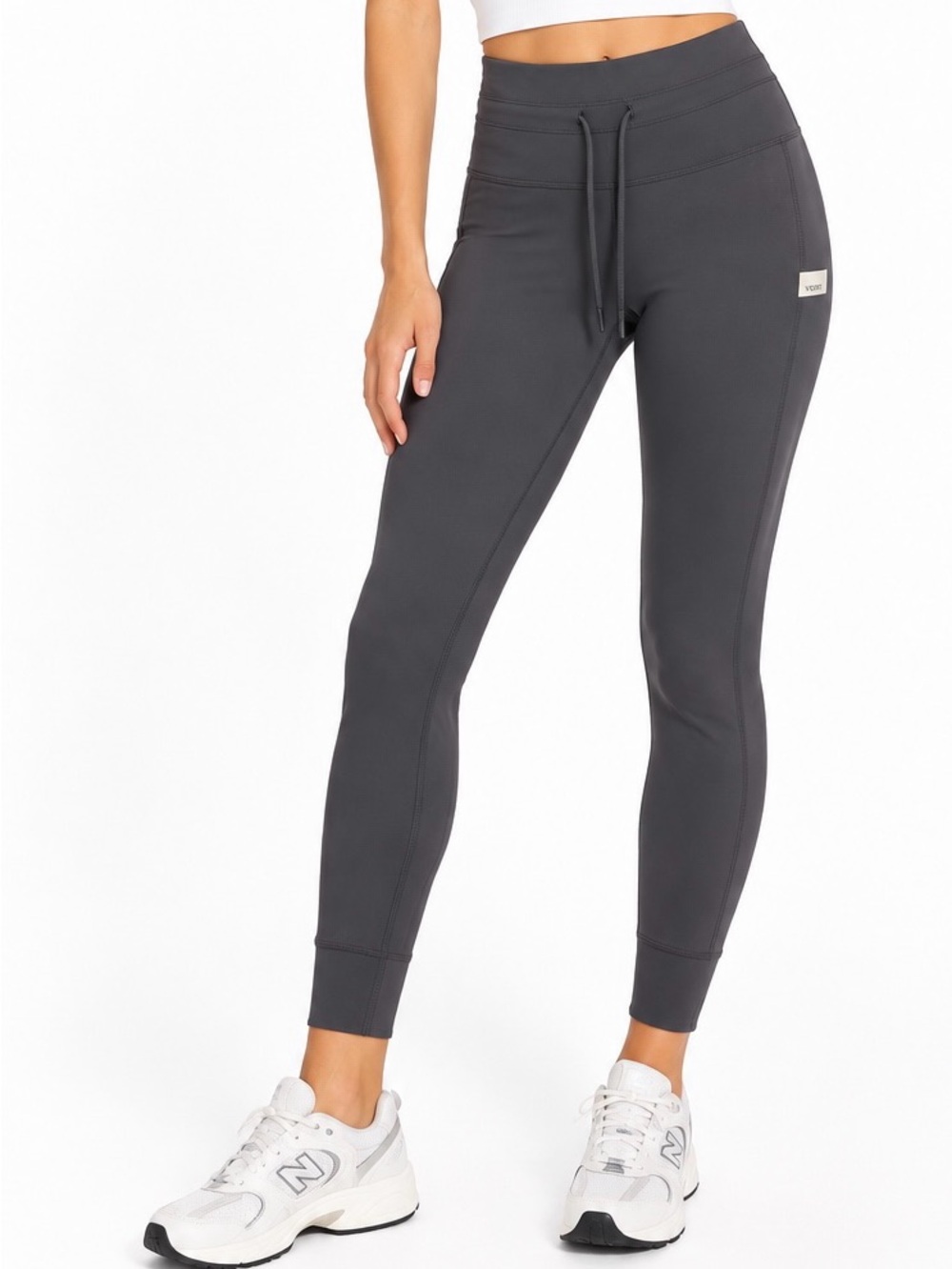 Vuori Daily Legging VW323 High Rise Drawstring 7/8 Charcoal Gray Small